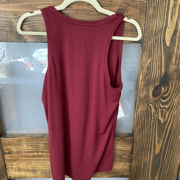 Athleta Burgundy Tank Top with Breathable Fabric and Sleek Design - Picture 3 of 3